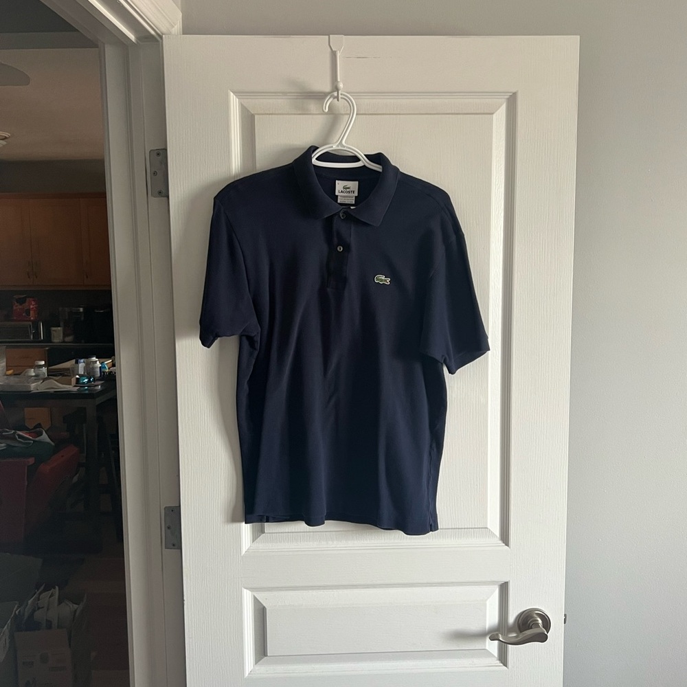 Vintage Lacoste classic Men's Navy Polo Shirt SZ 5